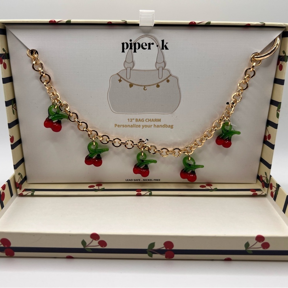 Piper K Gold Cherry Bag Charm